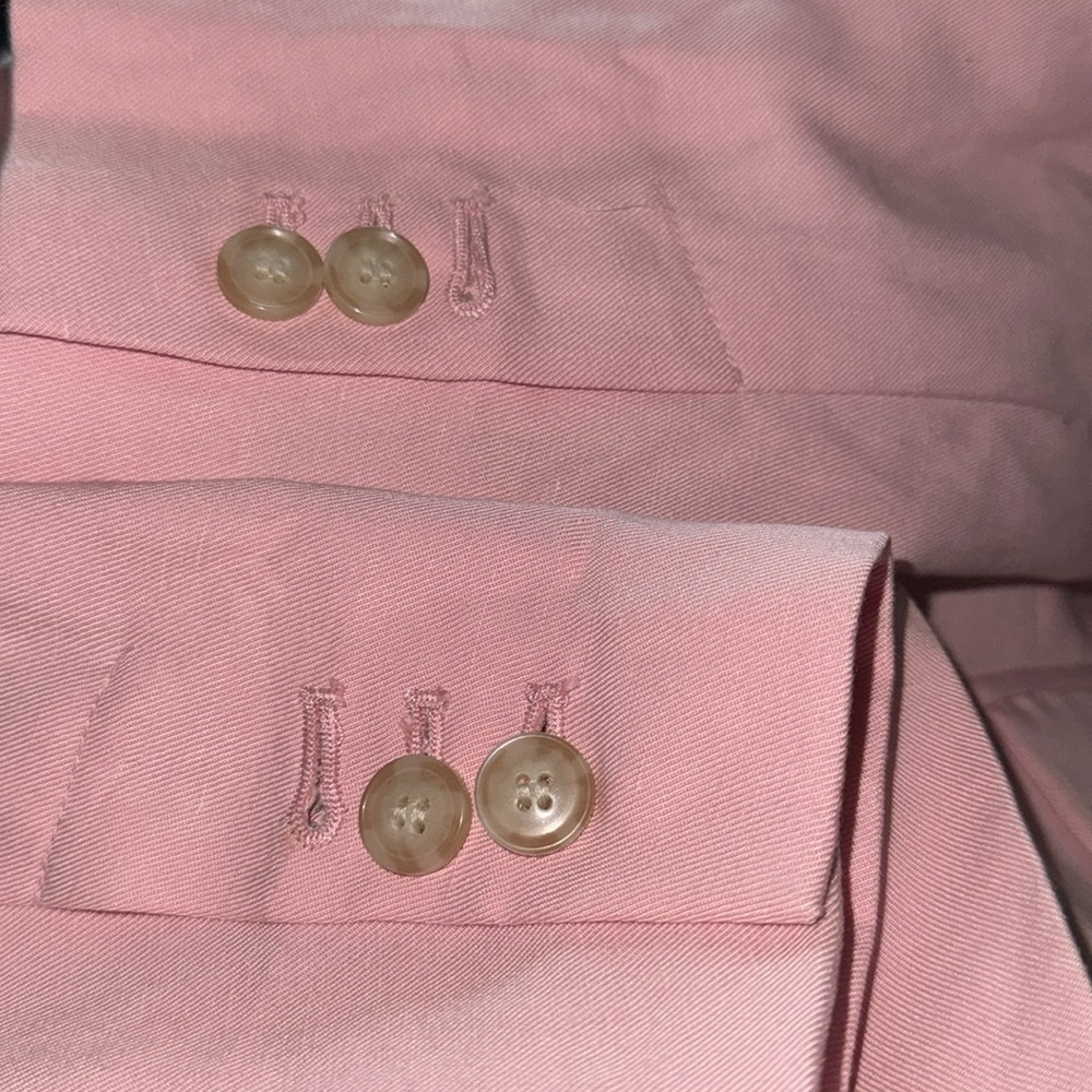 LOFT light pink blazer single button front lyocell linen‎ blend suit jacket Sz 0 - Picture 9 of 9